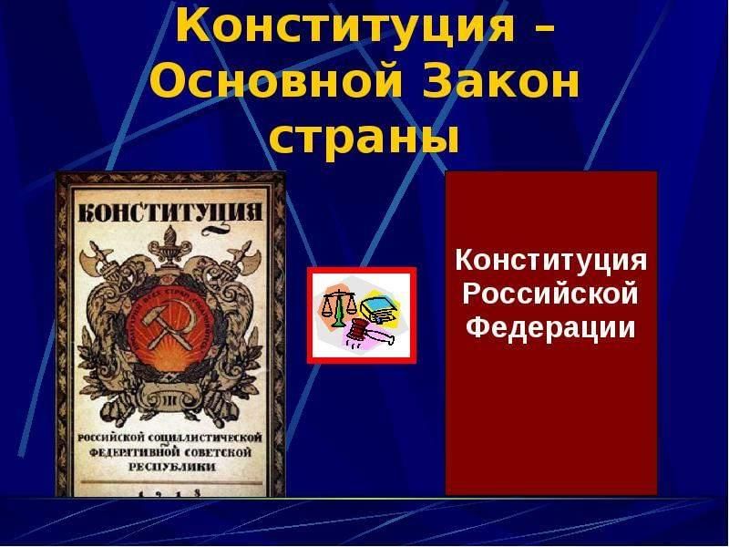 Конституция российской федерации основной закон государства презентация