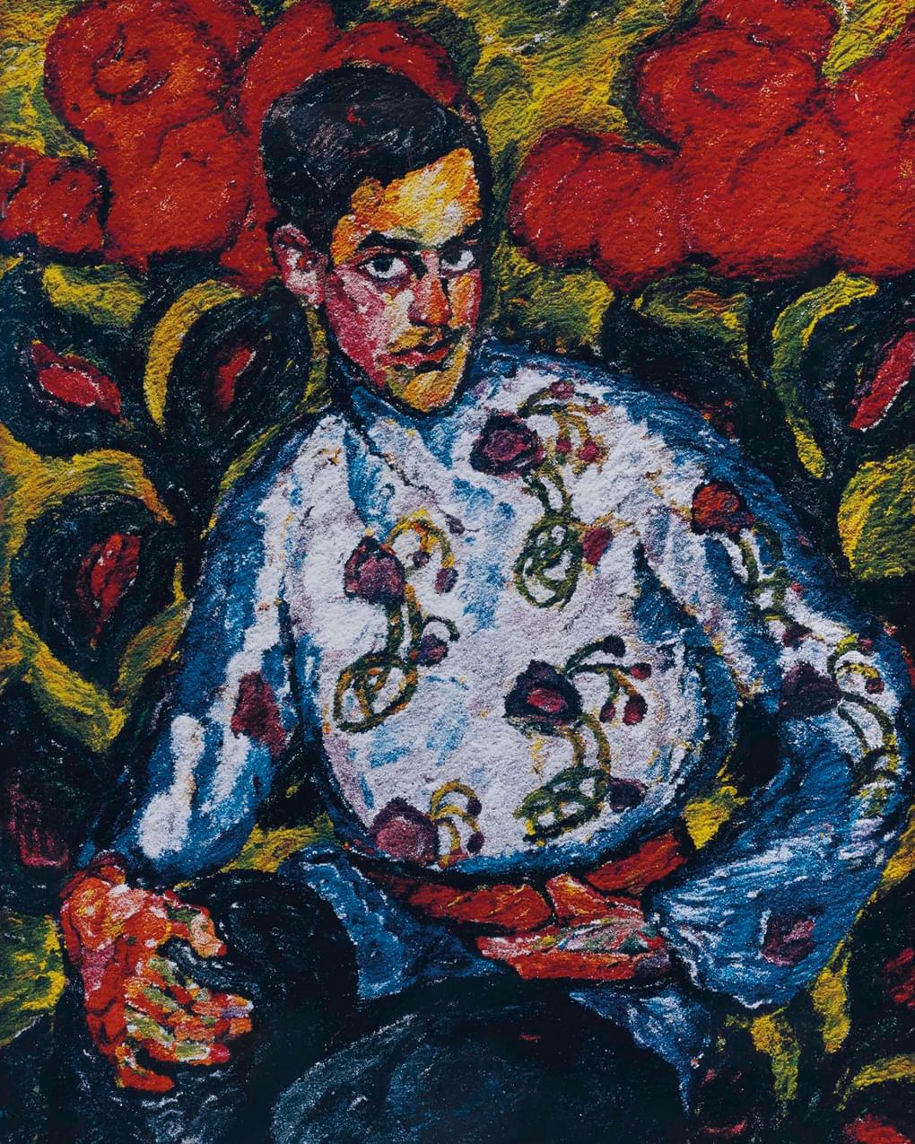Илья Машков. Портрет мальчика в расписной рубашке (фрагмент). 1909. Государственный Русский музей, Санкт-Петербург