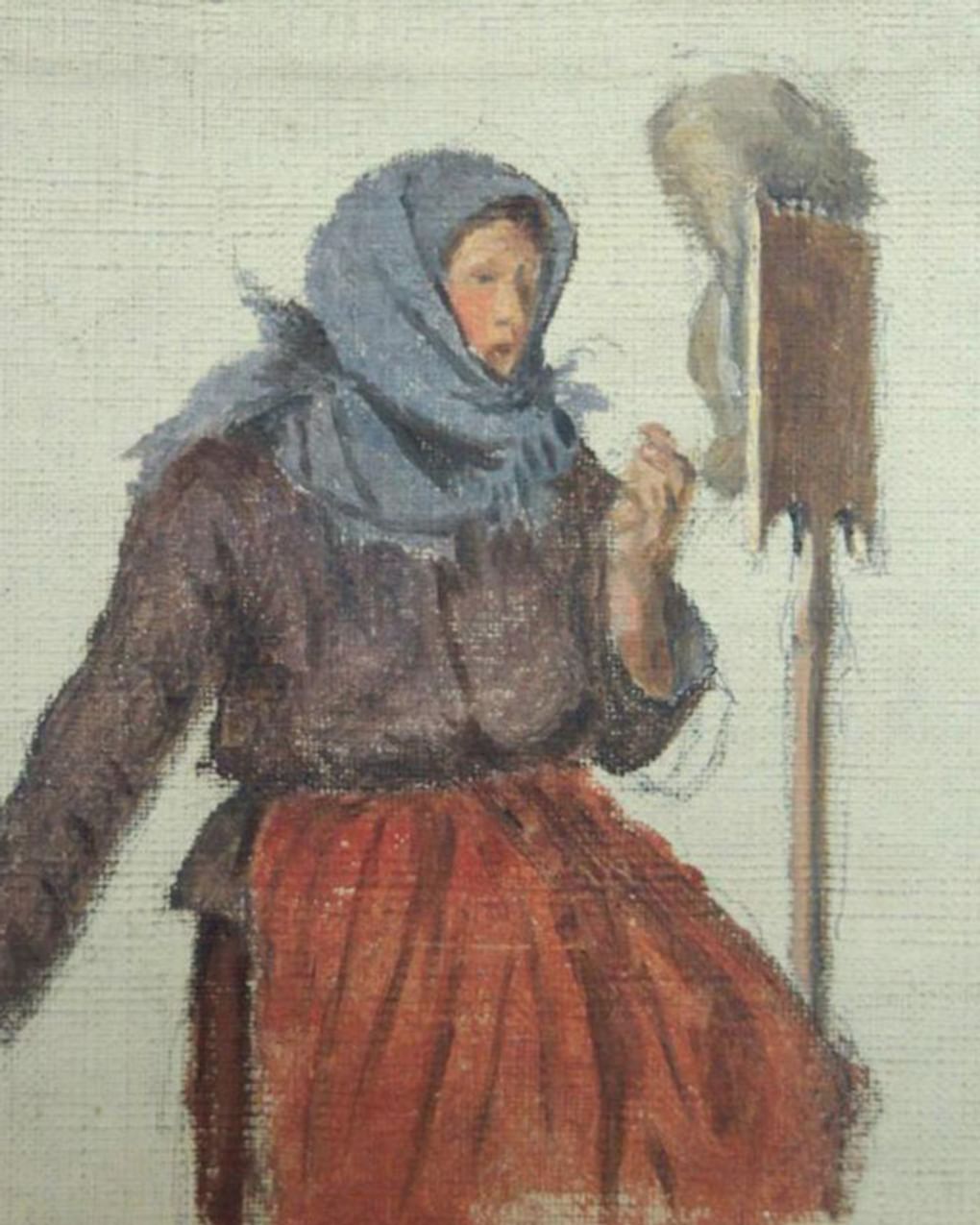 Василий Верещагин. Крестьянка села Любец за пряжей (фрагмент). 1858–1860. Череповецкое музейное объединение, Череповец, Вологодская область