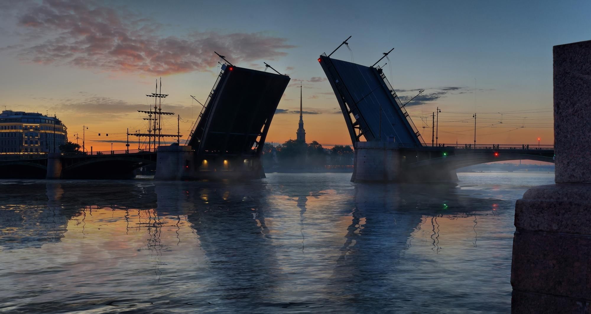 мосты санкт петербурга зимой