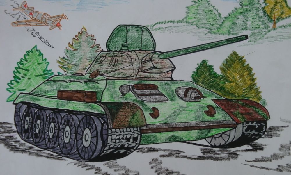 Рисунок ко дню защитника отечества 3 класс карандашом