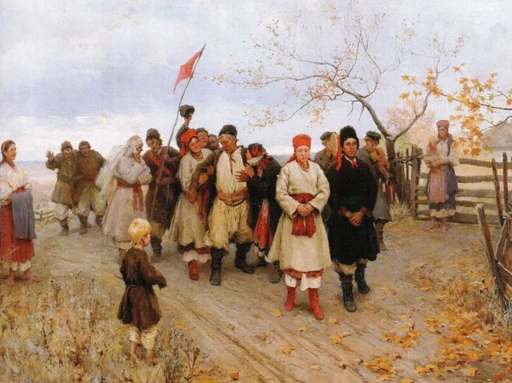 Николай Пимоненко. Свадьба в Киевской губернии (фрагмент). 1891. Национальный художественный музей Украины, Киев, Украина