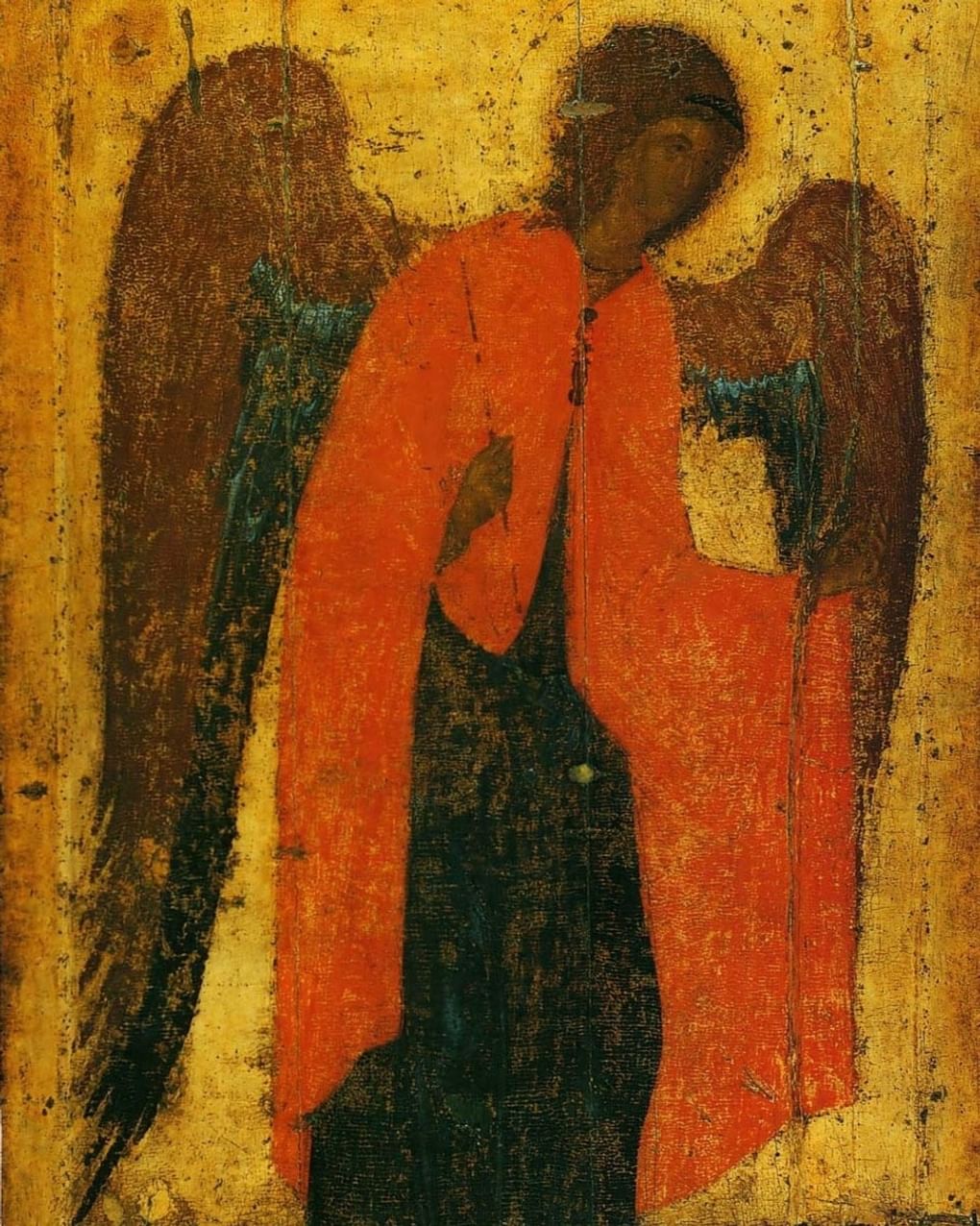Феофан Грек. Архангел Михаил (фрагмент). 1405. Из деисусного чина Благовещенского собора Московского Кремля, Москва