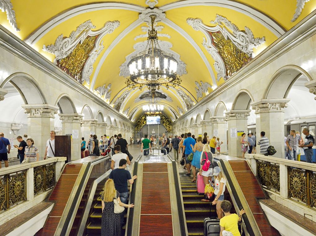 Станция метро «Комсомольская», Москва. 2014 год. Фотография: Валерия Попова / фотобанк «Лори»