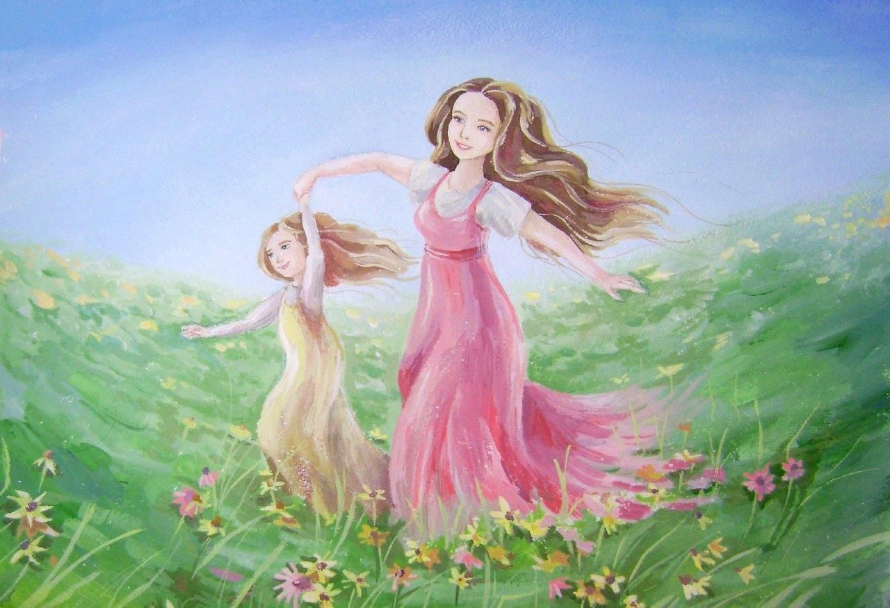 Родные милые дети песня. Рисунок на тему мама. Иллюстрации счастье. Мама и дочка рисунок. Мама с ребенком рисунок.