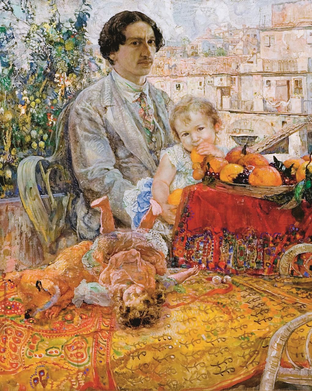 Исаак Бродский. Автопортрет с дочерью (фрагмент). 1911. Научно-исследовательский музей при Российской академии художеств, Санкт-Петербург