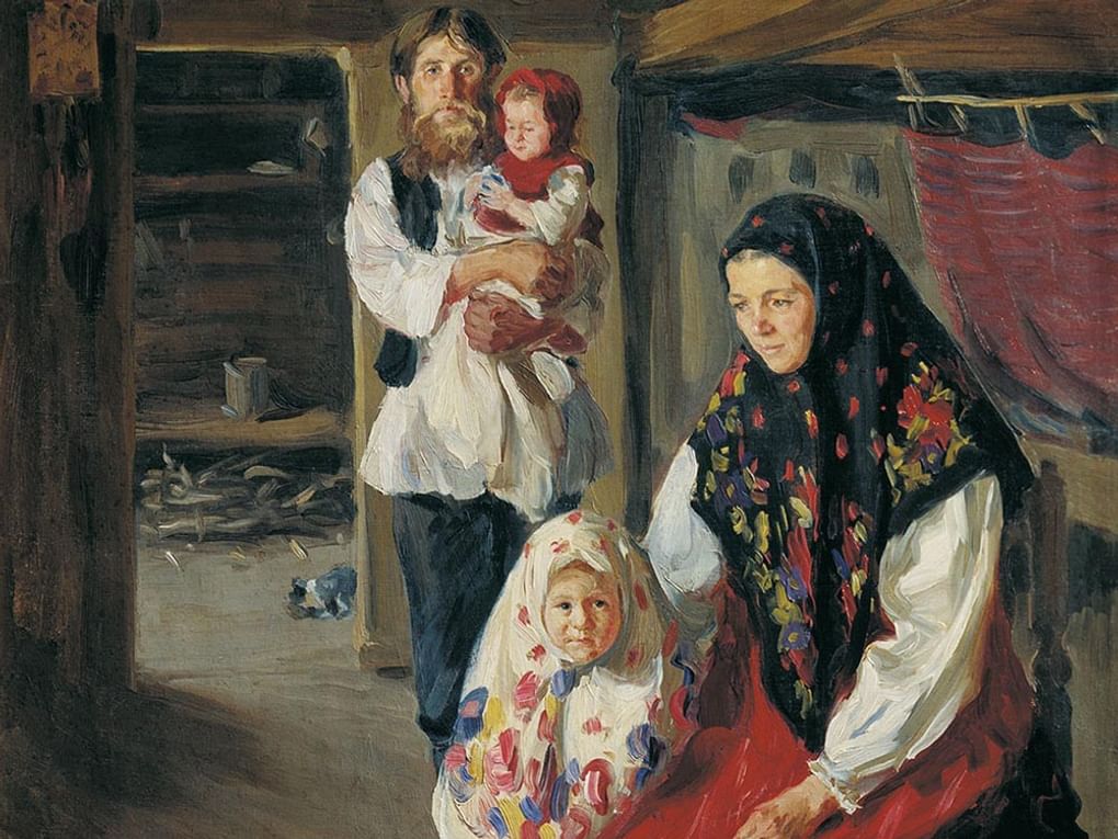 Иван Куликов. Семья лесника (фрагмент). 1909-1910. Муромский историко-художественный музей, Муром, Владимирская область