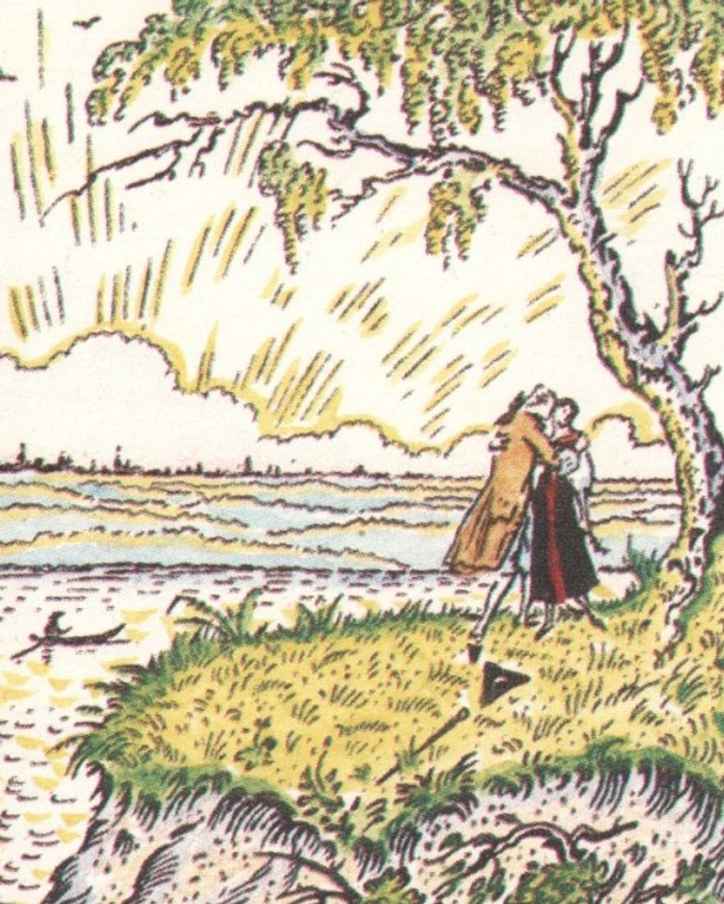 Мстислав Добужинский. Иллюстрация к повести Николая Карамзина «Бедная Лиза». Изокомбинат «Художник РСФСР», 1989. Изображение: <a href="https://www.ozon.ru/product/bednaya-liza-illyustratsii-m-dobuzhinskiy-karamzin-nikolay-mihaylovich-446020305/" target="_blank">ozon.ru</a>