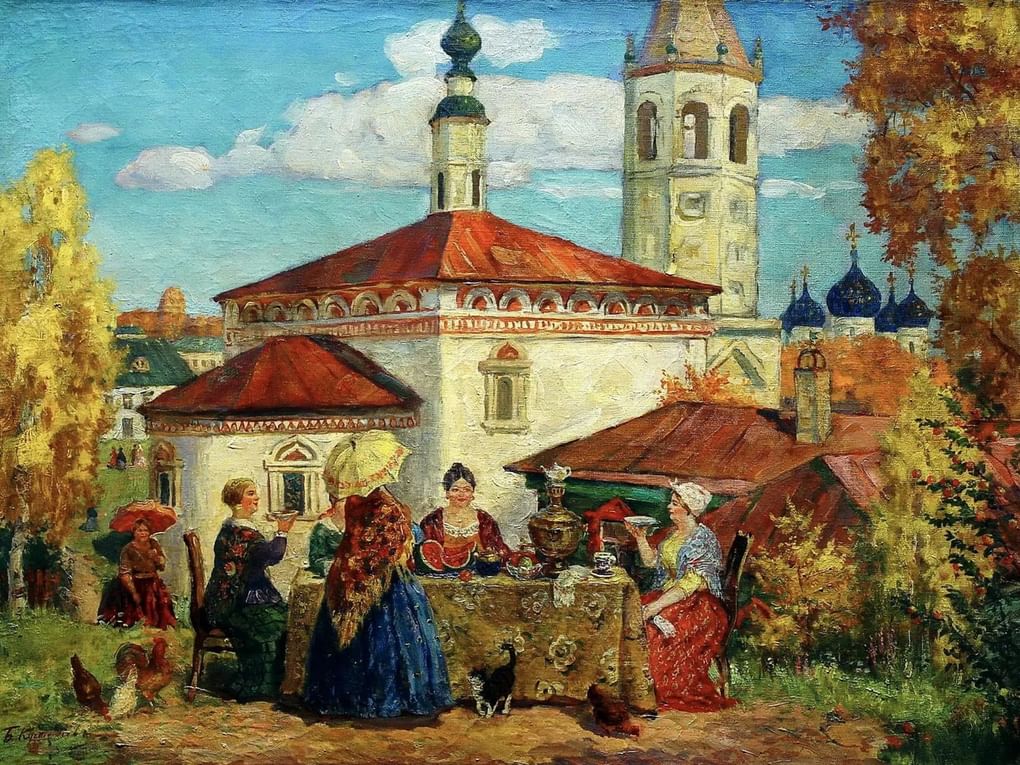 Борис Кустодиев. В старом Суздале. 1914. Государственная Третьяковская галерея, Москва
