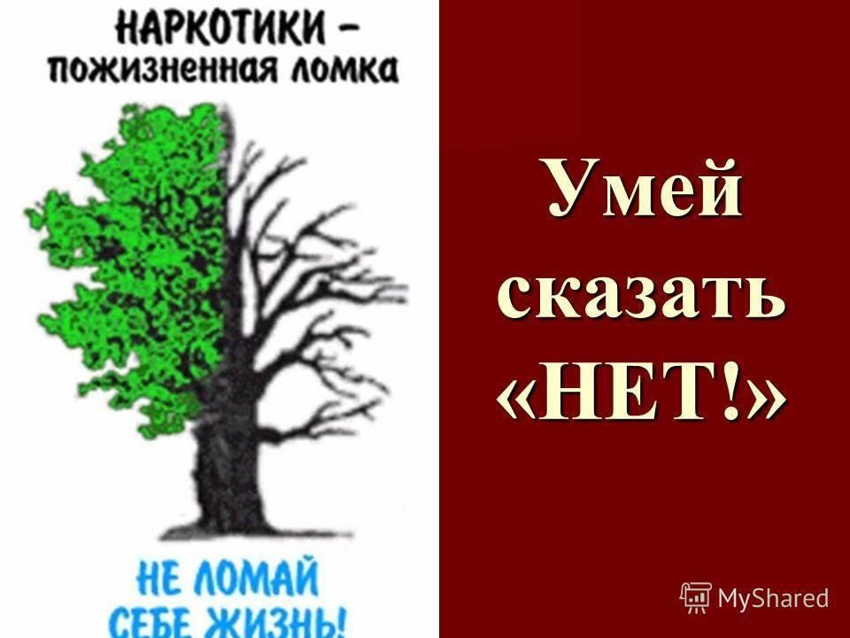 Умей сказать нет рисунок