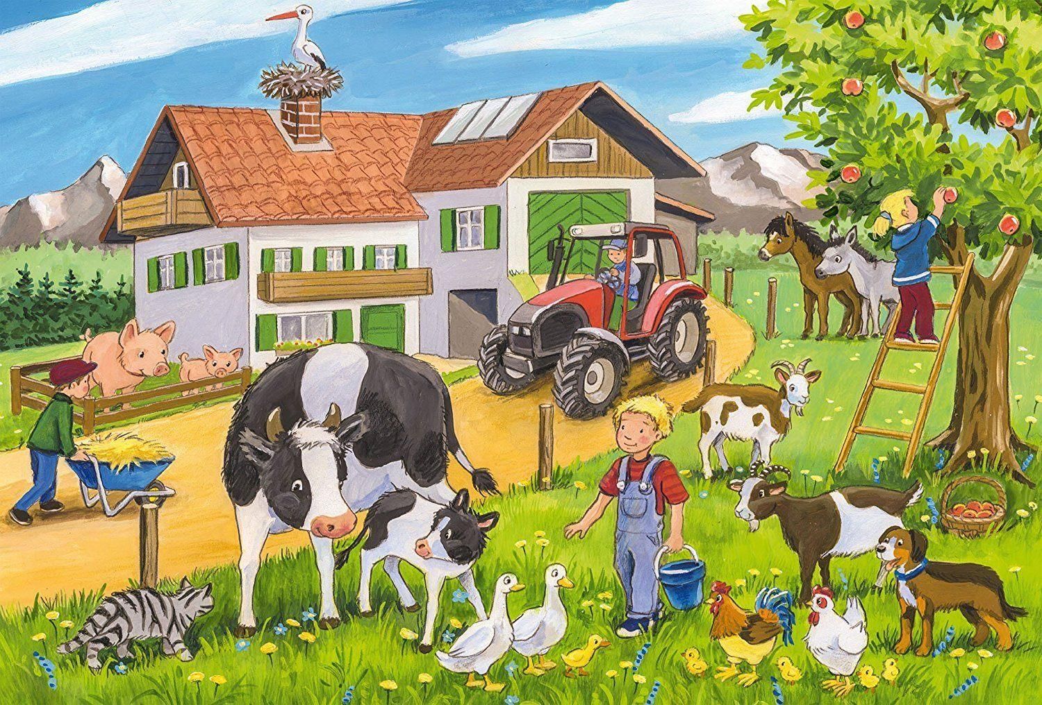 He lives on the farm. Рисунок на тему сельское хозяйство. Ферма (сельское хозяйство). Сельское хозяйство для детей. Сюжетная картина на ферме.