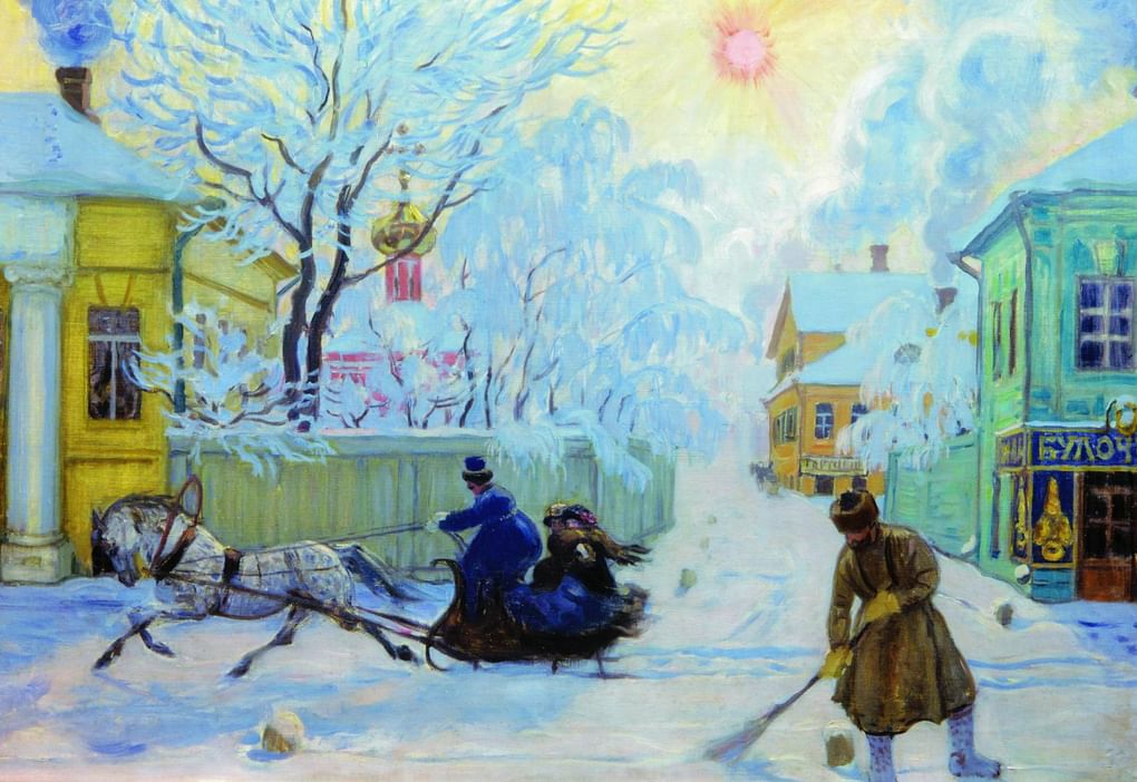 Борис Кустодиев. Морозный день. 1913. Саратовский государственный художественный музей имени А.Н. Радищева, Саратов