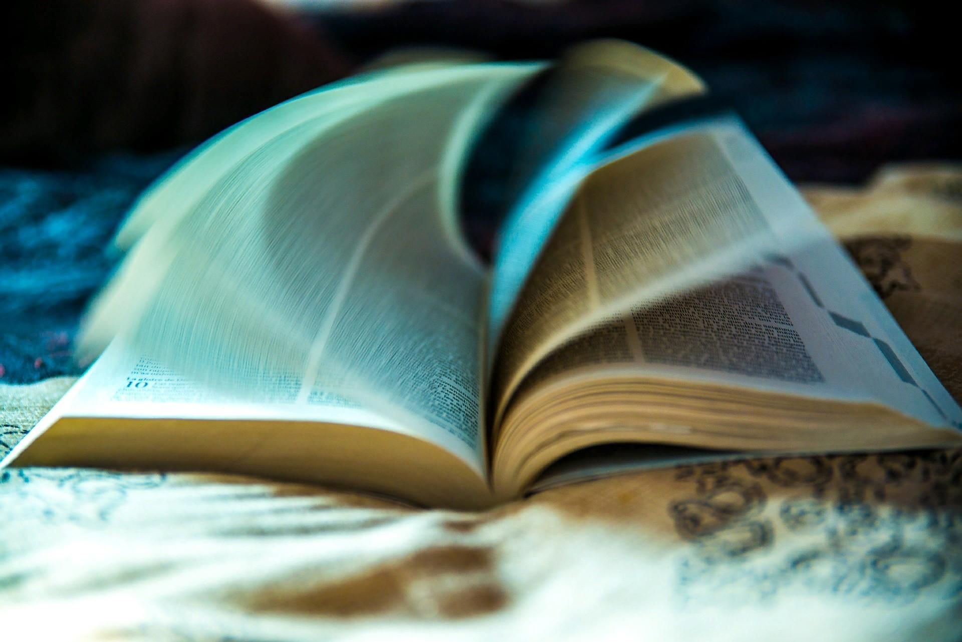 Фото раскрытой книги для презентации