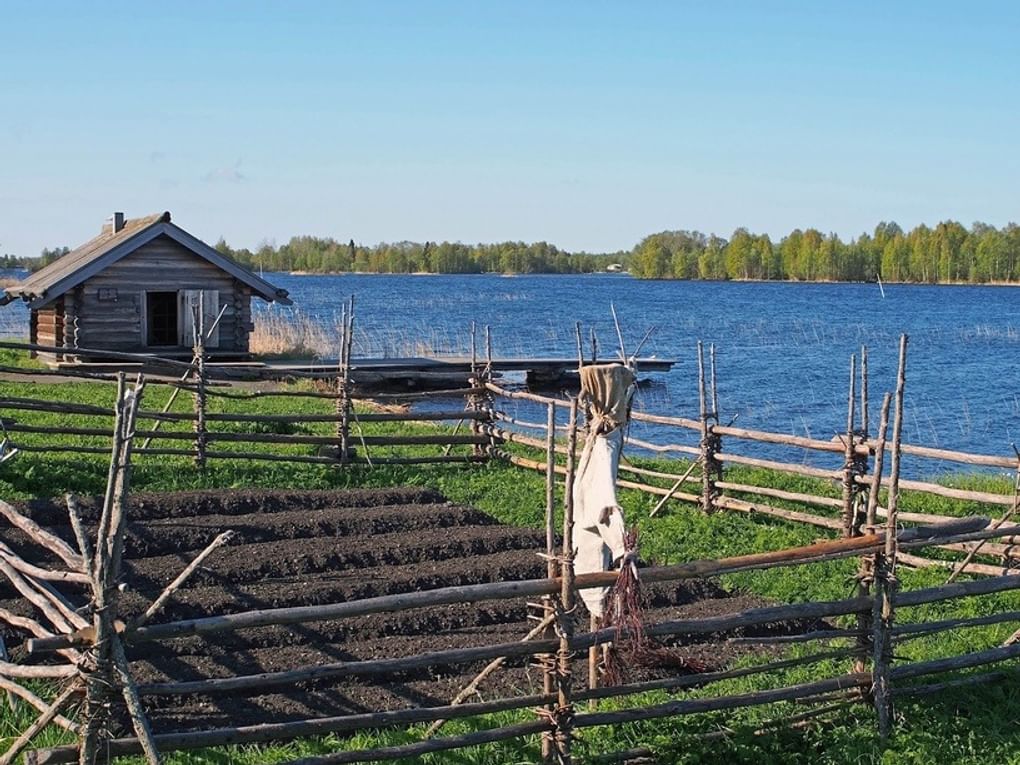 Огород на берегу. Кижи, Медвежьегорский район, Республика Карелия. Фотография: Анна Мишина / фотобанк «Лори»