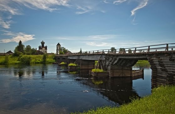 Строительство деревянных мостов на ряжах