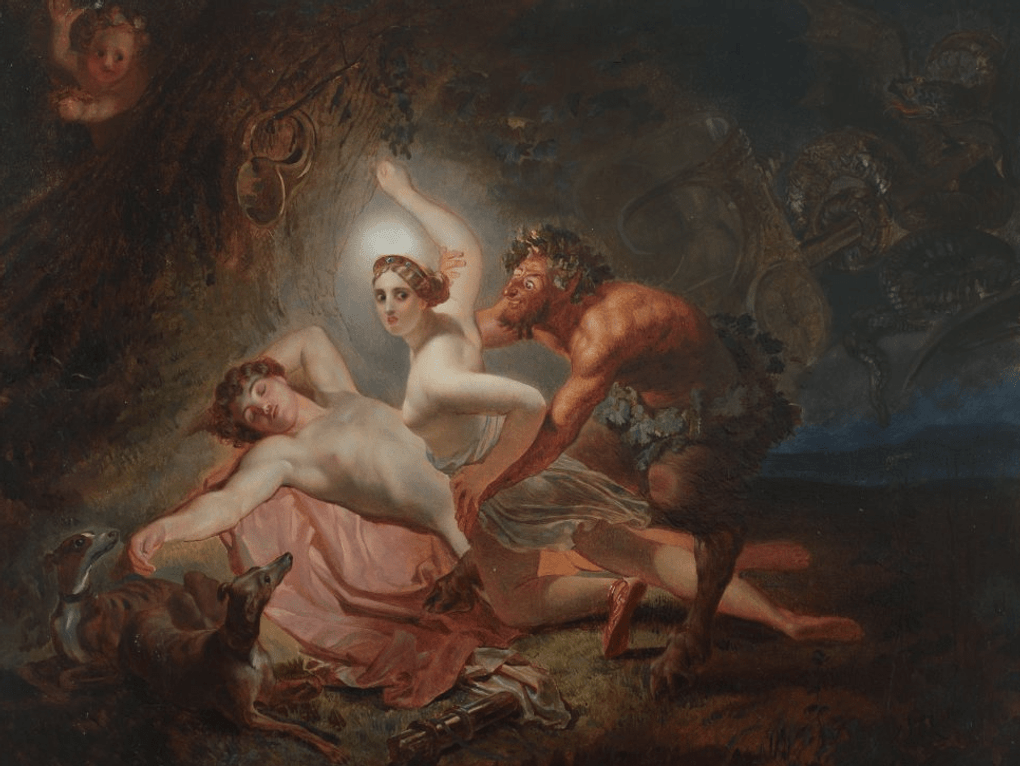 Карл Брюллов. Диана, Эндимион и Сатир (фрагмент). 1840-е. Пермская государственная художественная галерея, Пермь