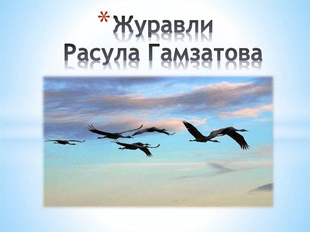 Песня журавли история создания. Журавли стихотворение Гамзатова. Журавли Расула Гамзатова.