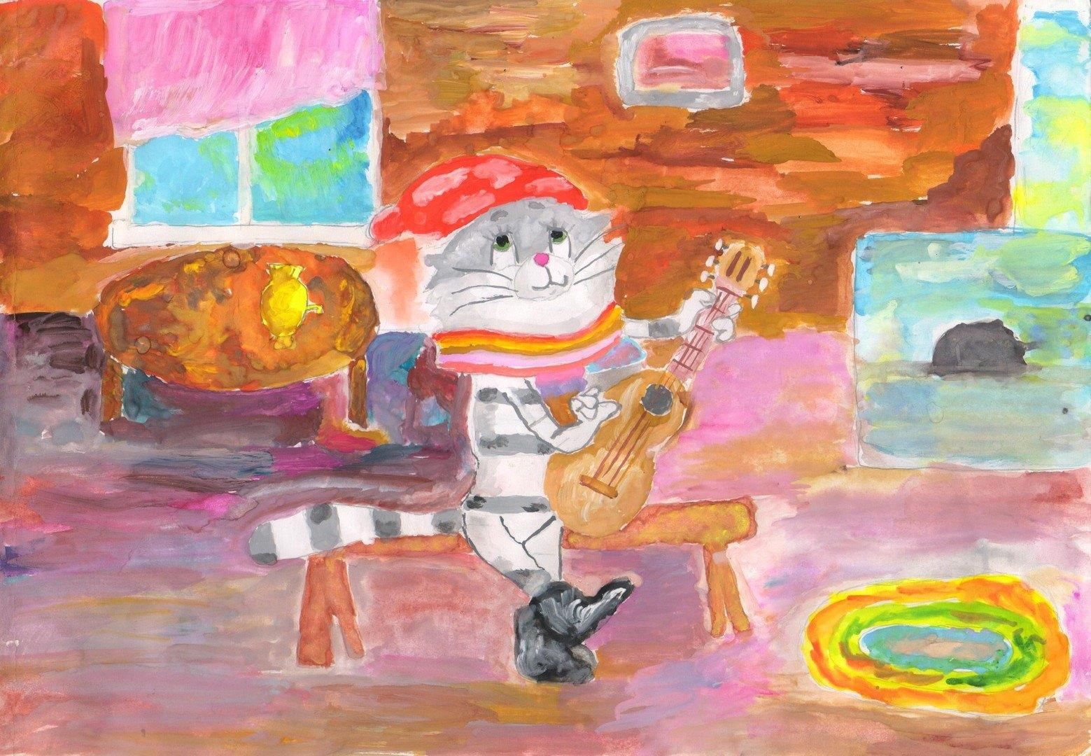 Детские рисунки кота Матроскина