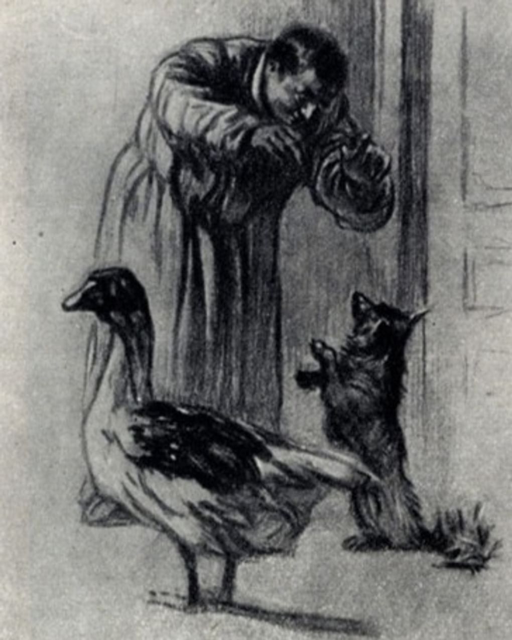 Алексей Степанов. Иллюстрация к рассказу Антона Чехова «Каштанка». 1892. Изображение: apchekhov.ru