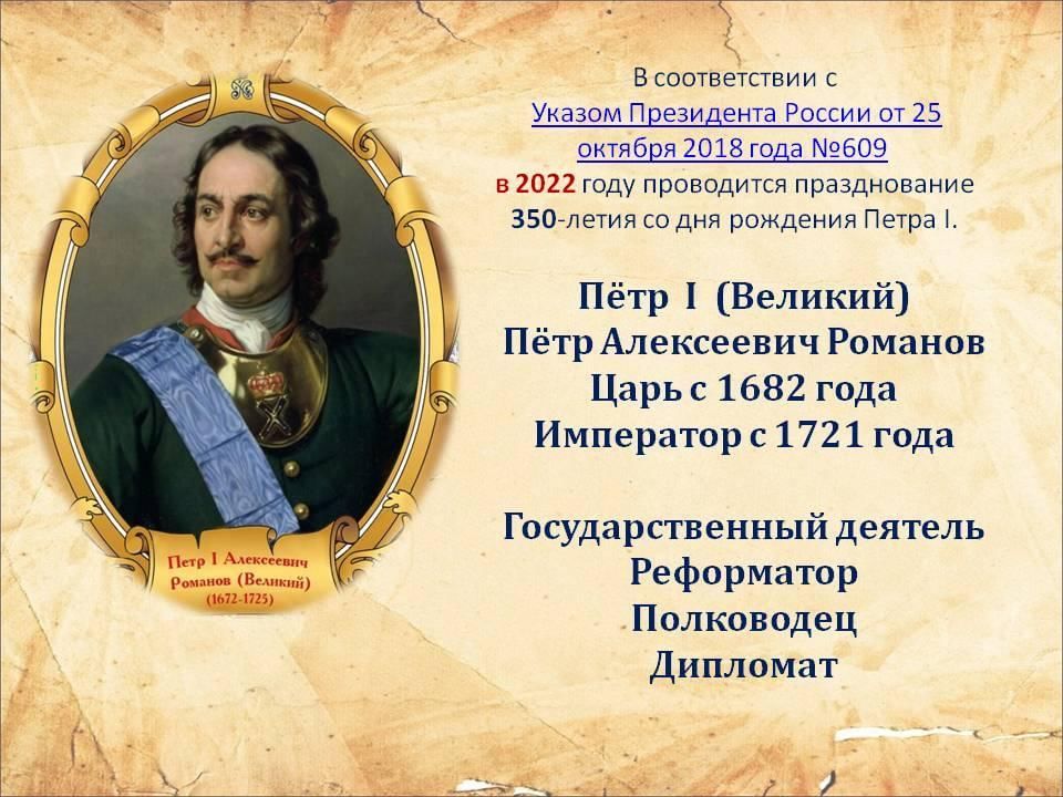 Исторический прошедший. Дата рождения Петра первого 350 лет. К 350 летию российского императора Петра 1. 350 Летие со дня рождения Петра 1. Могучий Властелин судьбы Петр 1.