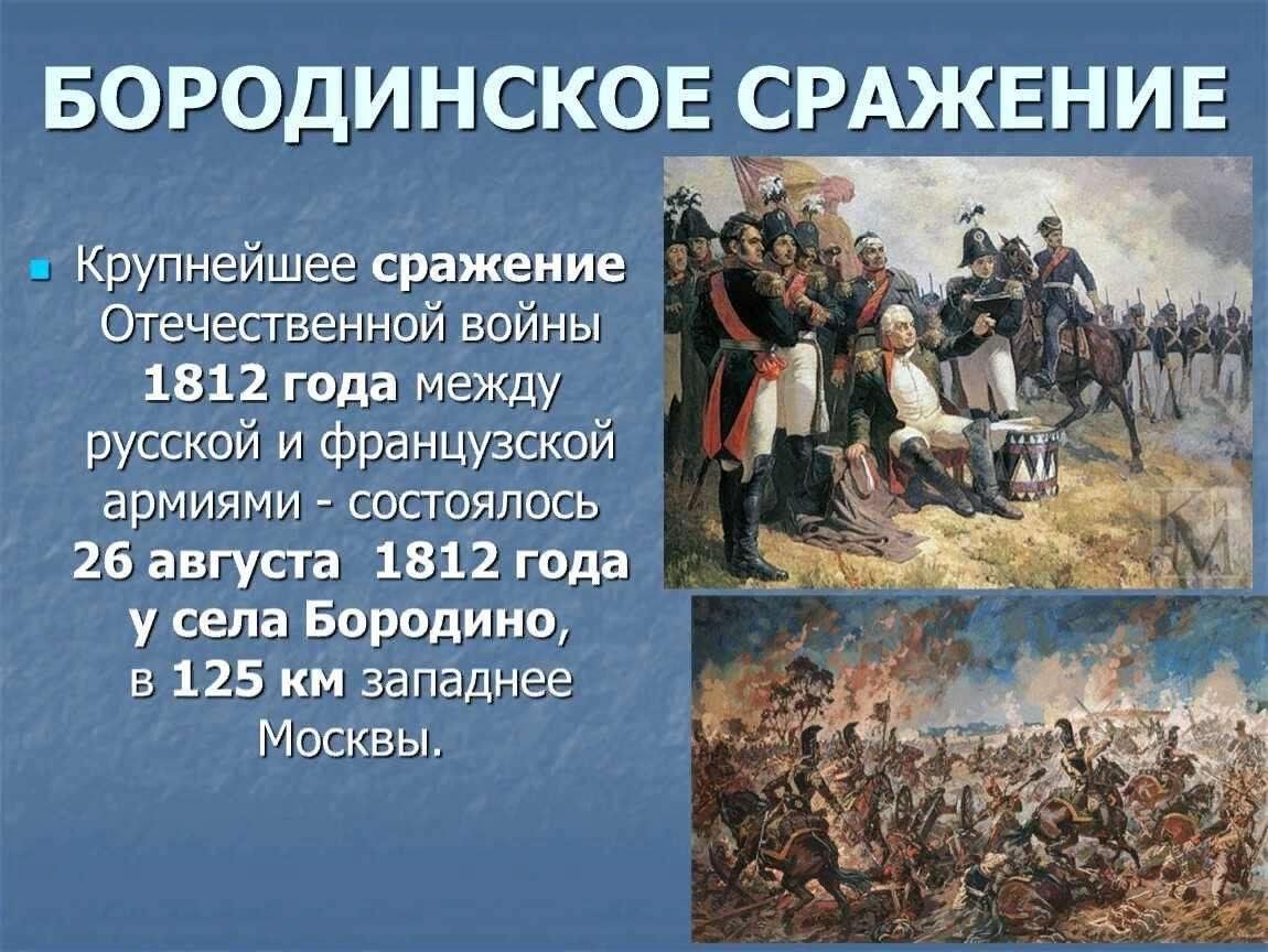 Войско какое число. Отечественная война 1812 года Бородинское сражение. Бородинская Бородинское сражение 1812 год. Бородинское сражение 1812 Дата. 26 Августа 1812 Бородинская битва.