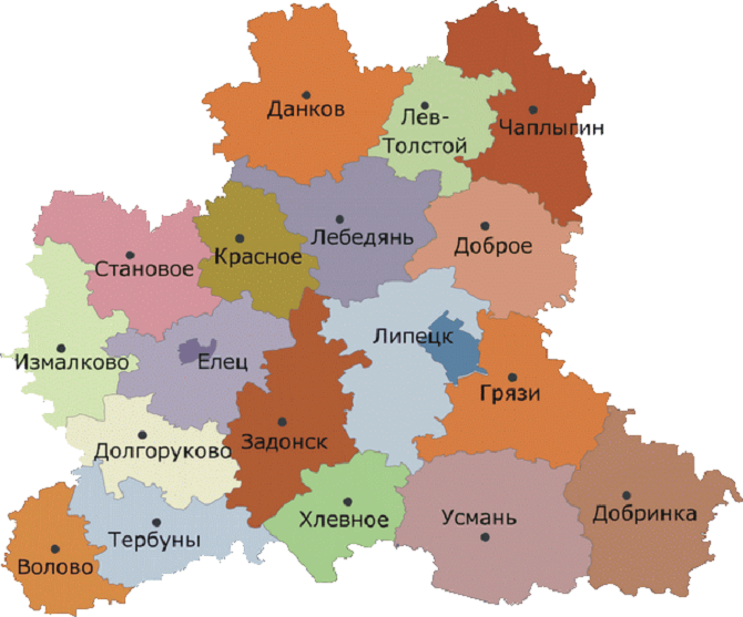 Доброе липецкой области карта