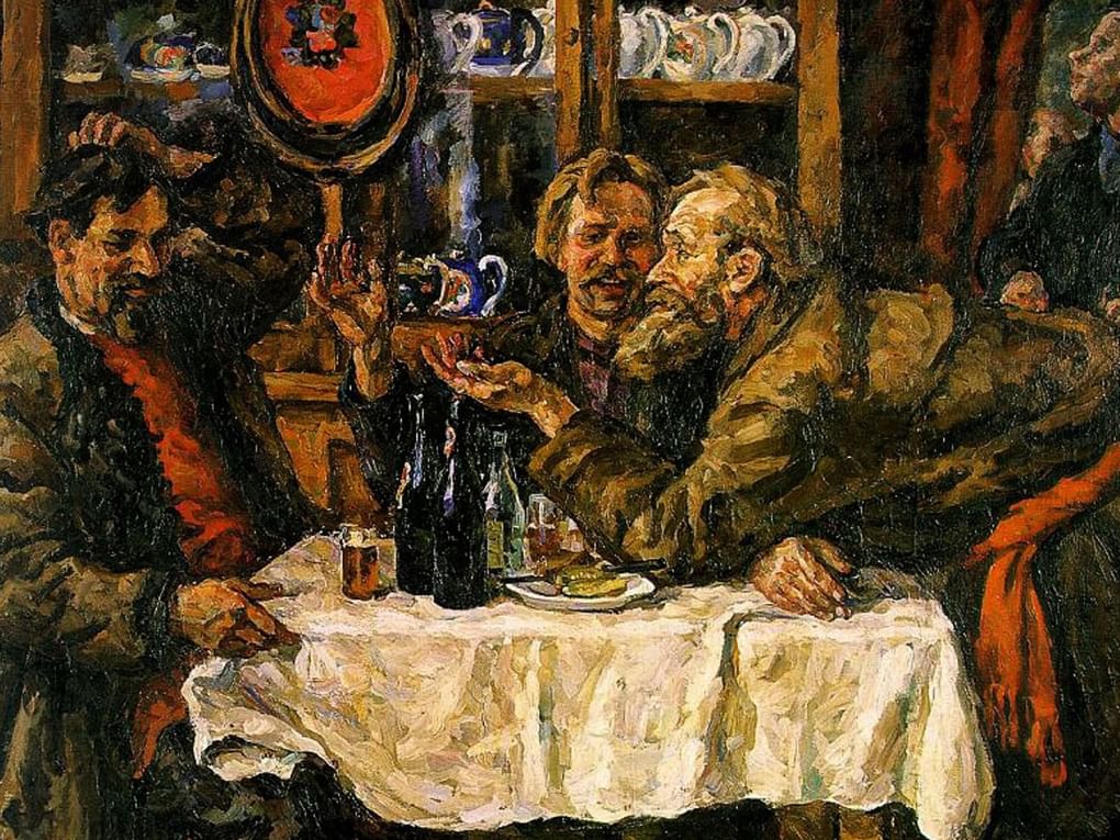 Петр Кончаловский. В трактире. 1925. Государственный Русский музей, Санкт-Петербург