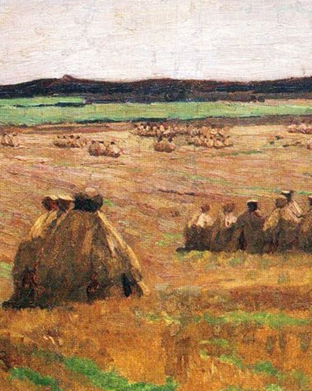 Кириак Костанди. Копны в поле (фрагмент). 1884. Одесский национальный художественный музей, Одесса, Украина