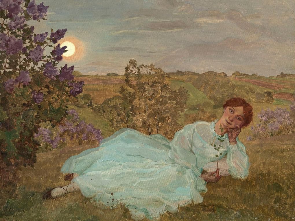 Константин Сомов. Отдых на закате (фрагмент). 1922. Частное собрание