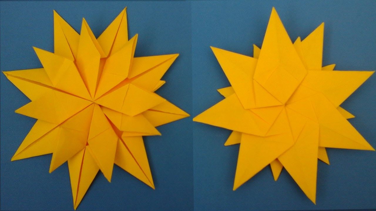 Оригами солнышко. Солнце из бумаги. Поделка солнышко оригами. Оригами солнце из бумаги. Оригами солнышко из бумаги для детей.