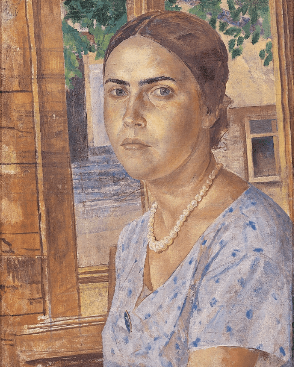 Кузьма Петров-Водкин. Девушка у окна. 1928. Государственный Русский музей, Санкт-Петербург