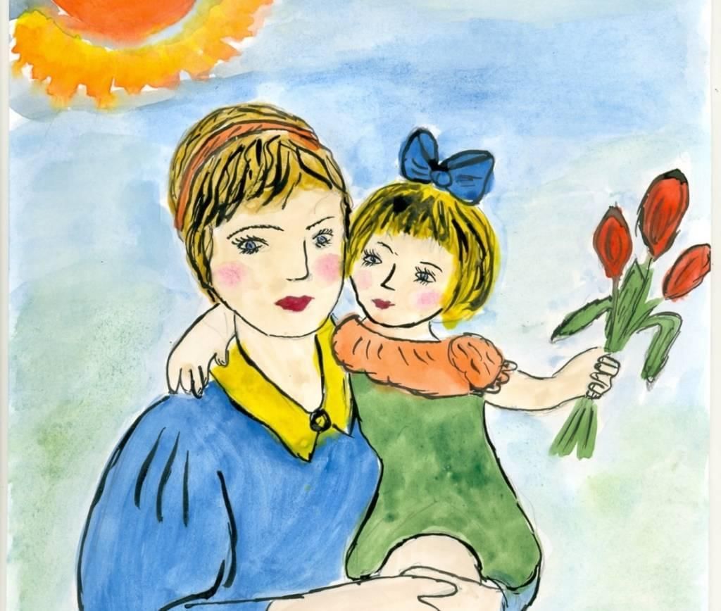 Моя мама для 2 класса. Рисунок для мамы. Рисунок ко Дню матери. Детские рисунки мамы. Мама с ребенком рисунок.