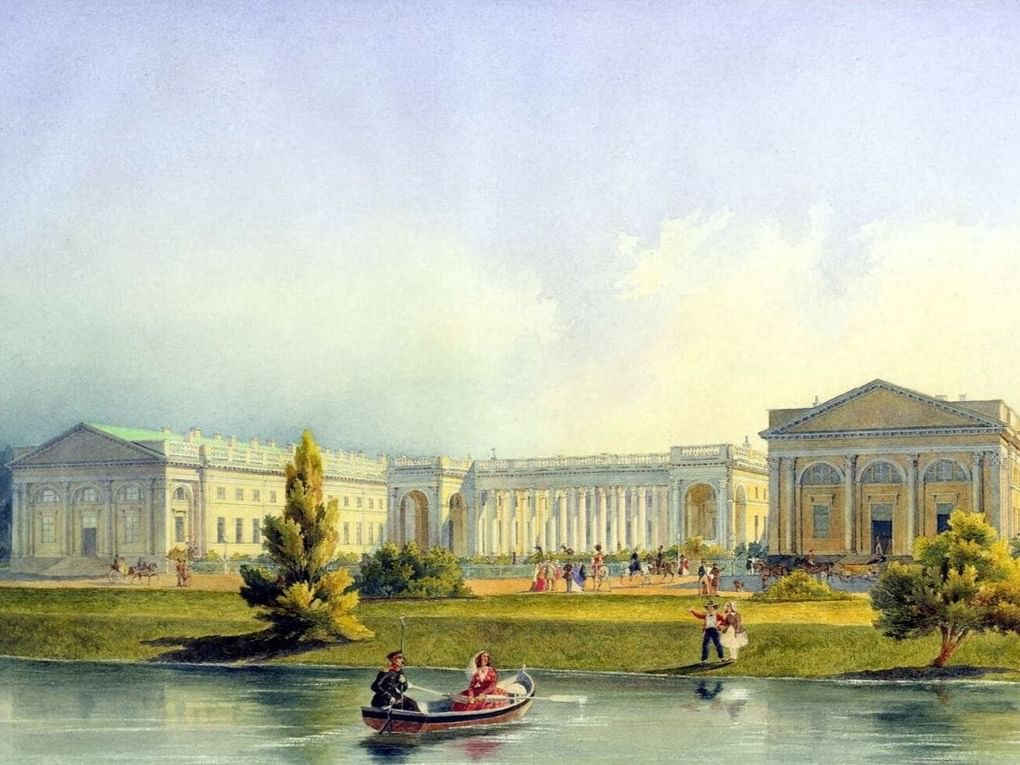 Алексей Горностаев. Александровский дворец в Царском селе (фрагмент). 1847. Государственный Эрмитаж, Санкт-Петербург