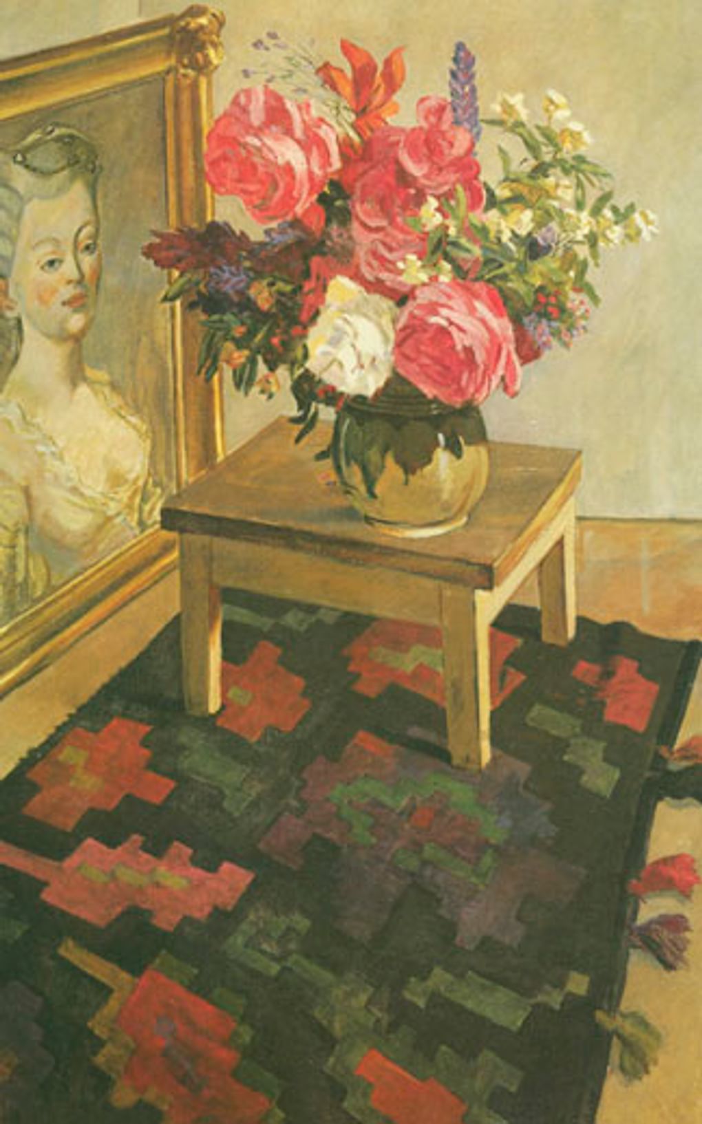 Александр Дейнека. Цветы на ковре (фрагмент). 1948. Частное собрание