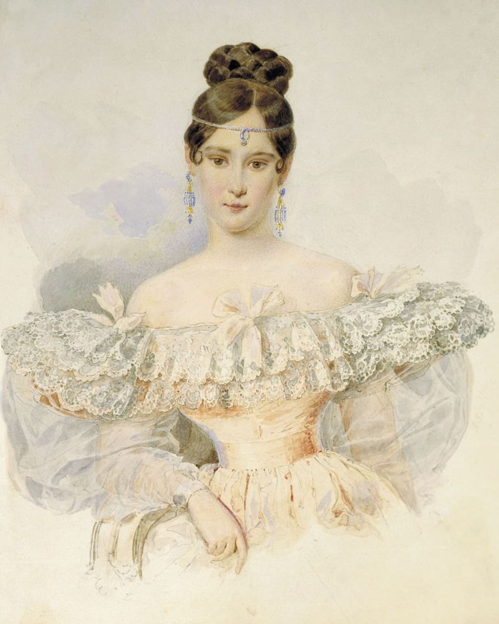 Александр Брюллов. Портрет Натальи Пушкиной. 1831–1832 годы. Всероссийский музей А.С. Пушкина, Санкт-Петербург
