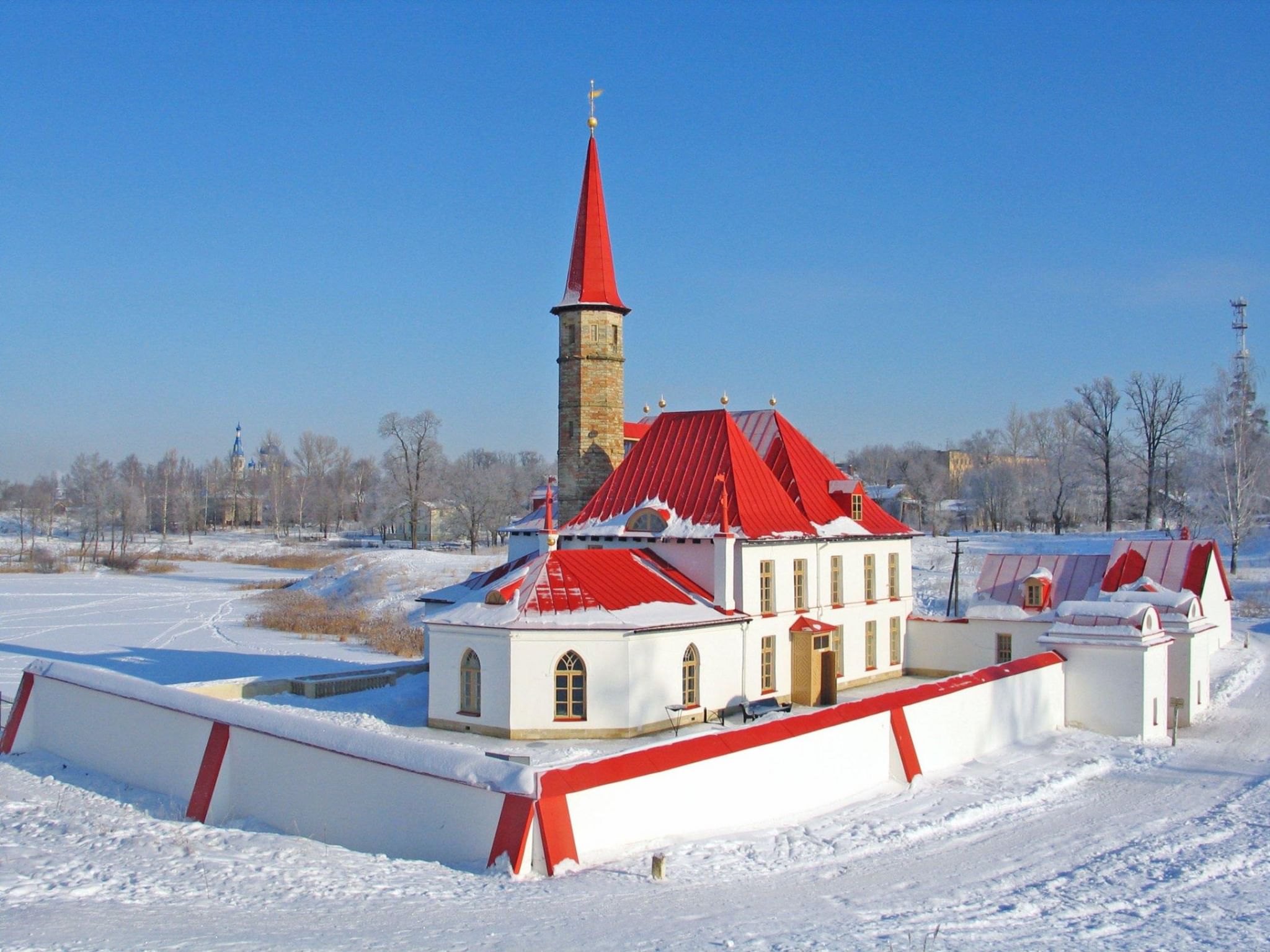 гатчинский парк зимой