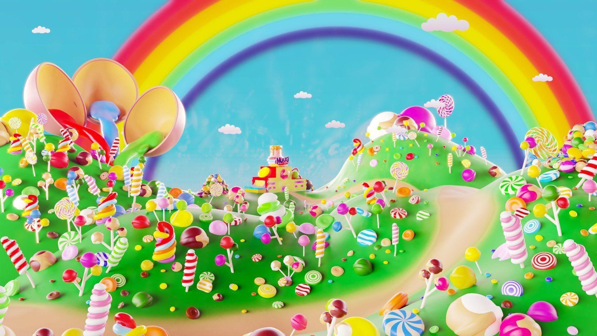 Кэнди Лэнд Candy Land. Детские фоны. Детский баннер. Детский праздник фон.