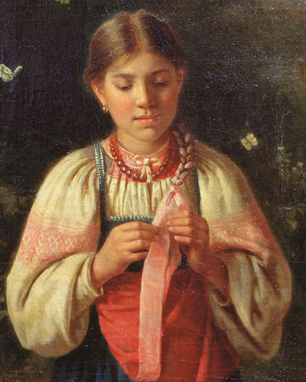 Николай Рачков. Портрет девочки (фрагмент). 1870. Воронцовский дворец, Алупка, Ялта, Республика Крым