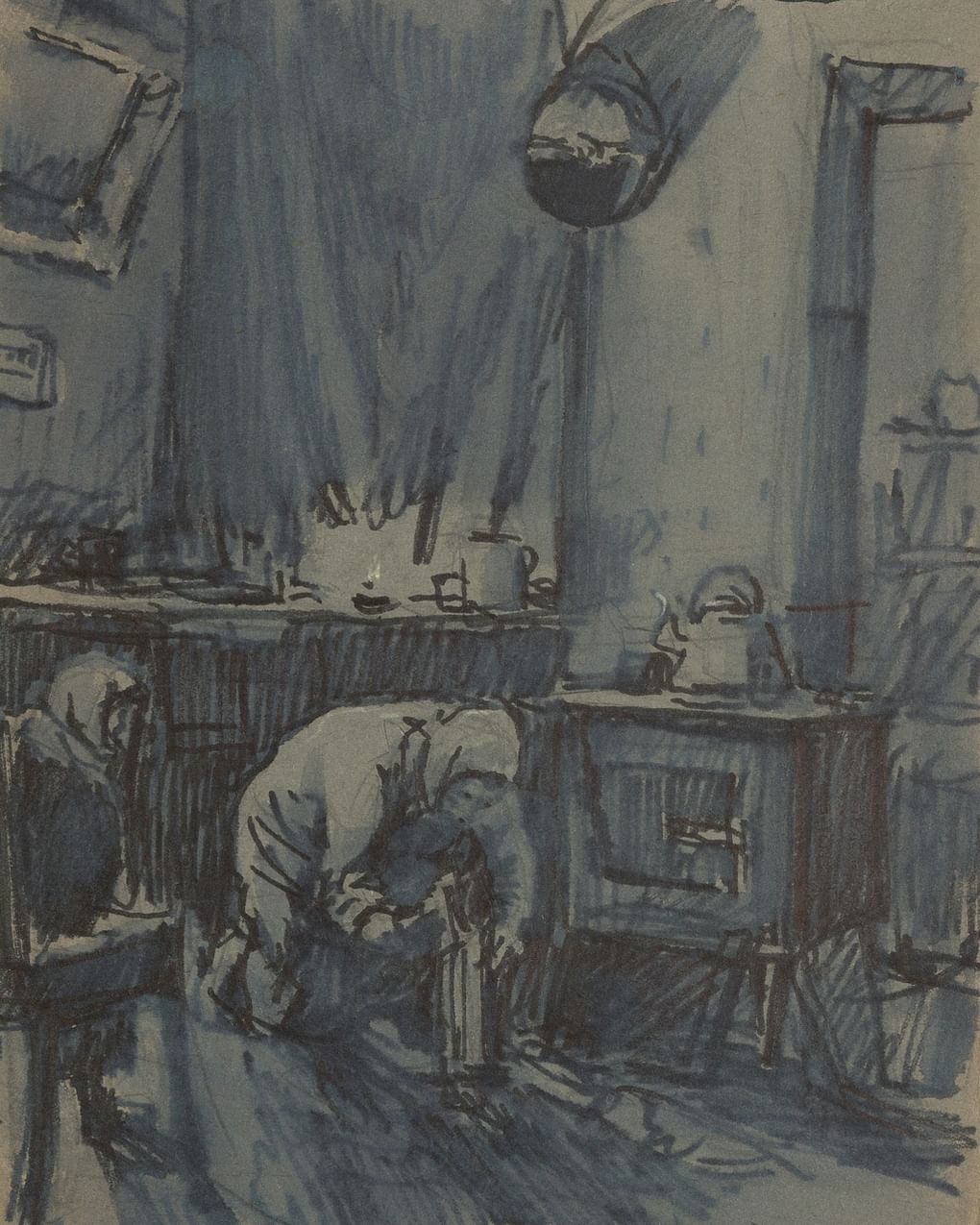 Соломон Бойм. У буржуйки. 1942. Выставка «Городские хроники. Блокада. 1941–1944», Петропавловская крепость, Санкт-Петербург
