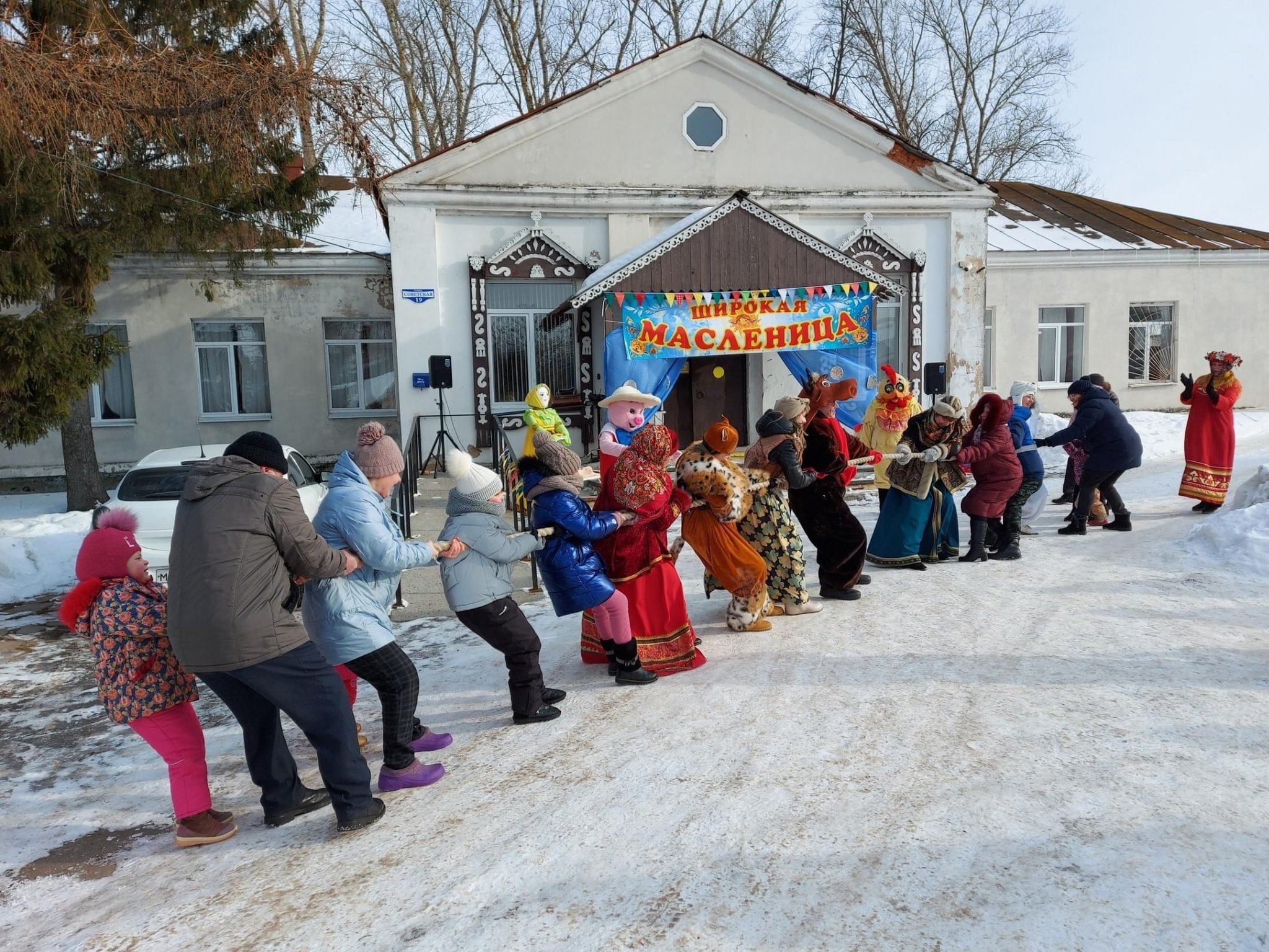 масленица в сельском клубе