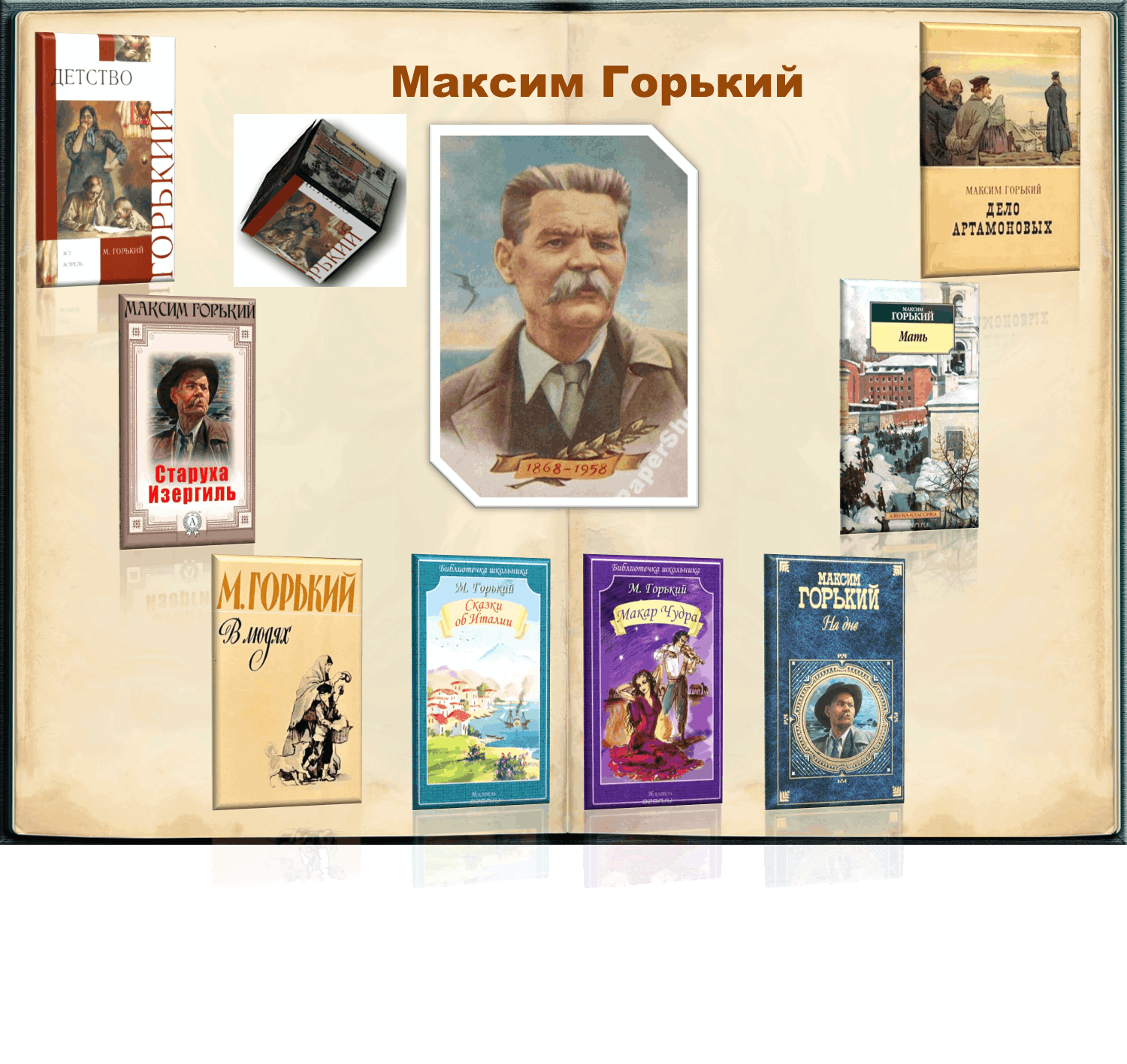 Книги горького список. Максим Горький писатель. Максим Горький книги коллаж.