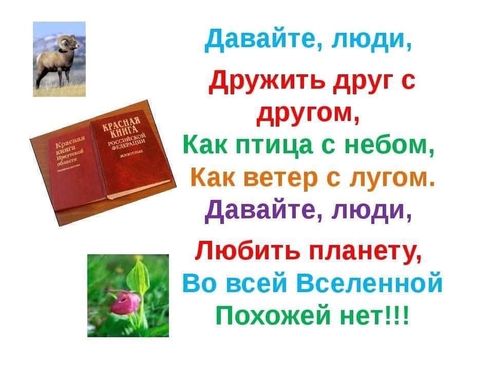 Проект красная книга иркутской области 5 класс