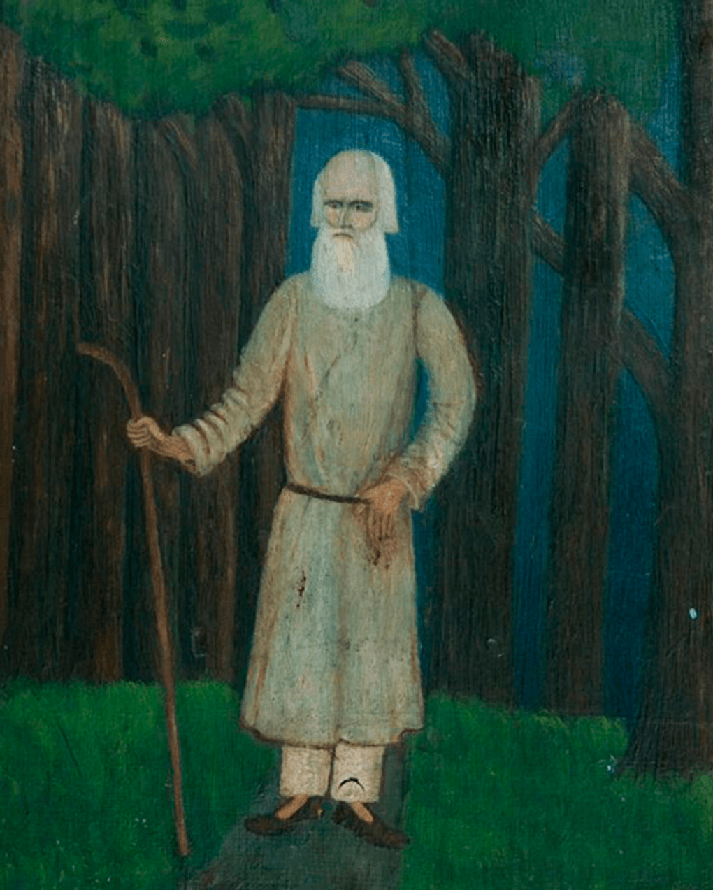 Монах Аркадий. Старец Феодор Кузьмич (фрагмент). 1915. Томский областной краеведческий музей им. М.Б. Шатилова, Томск