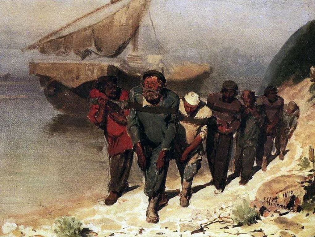 Илья Репин. Бурлаки на Волге (фрагмент). 1870. Государственный Русский музей, Санкт-Петербург