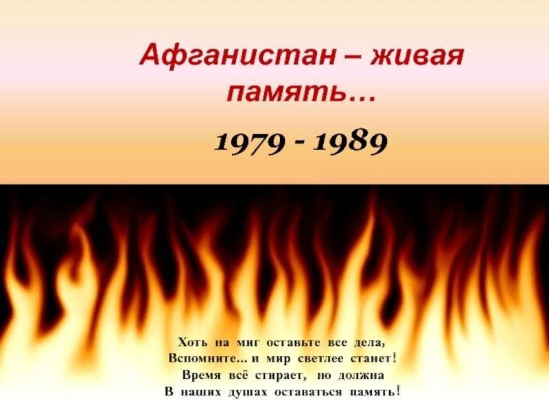 Классный час афганистан живая память презентация