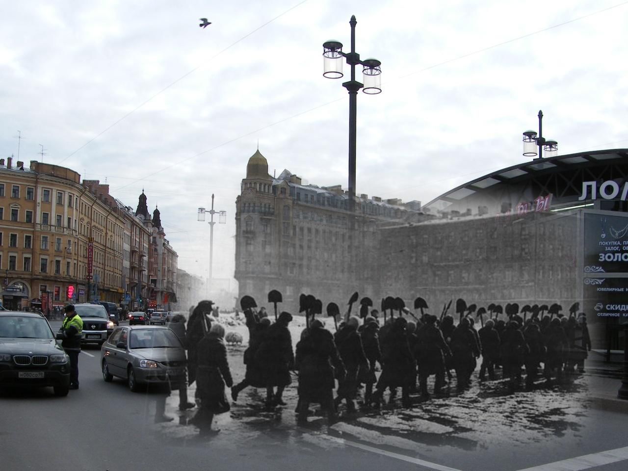 Прервалась связь времен. Сенная площадь Ленинград блокада.
