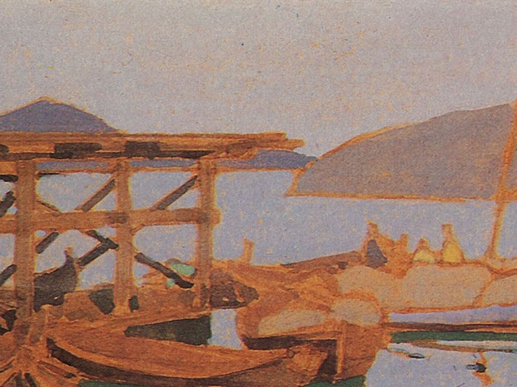 Константин Коровин. Пристань у фактории на Мурмане (фрагмент). 1900. Государственный Русский музей, Санкт-Петербург