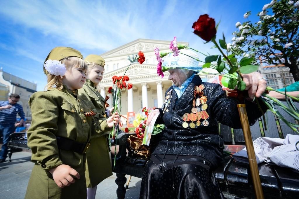 Фото ветерана на параде