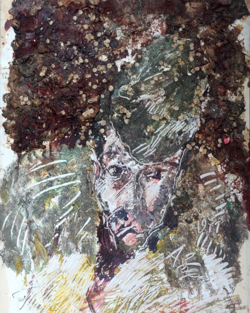 Анатолий Зверев. Автопортрет (фрагмент). 1971. Выставка «Вне эксплуатации», Центр современного искусства AZ/ART, Москва