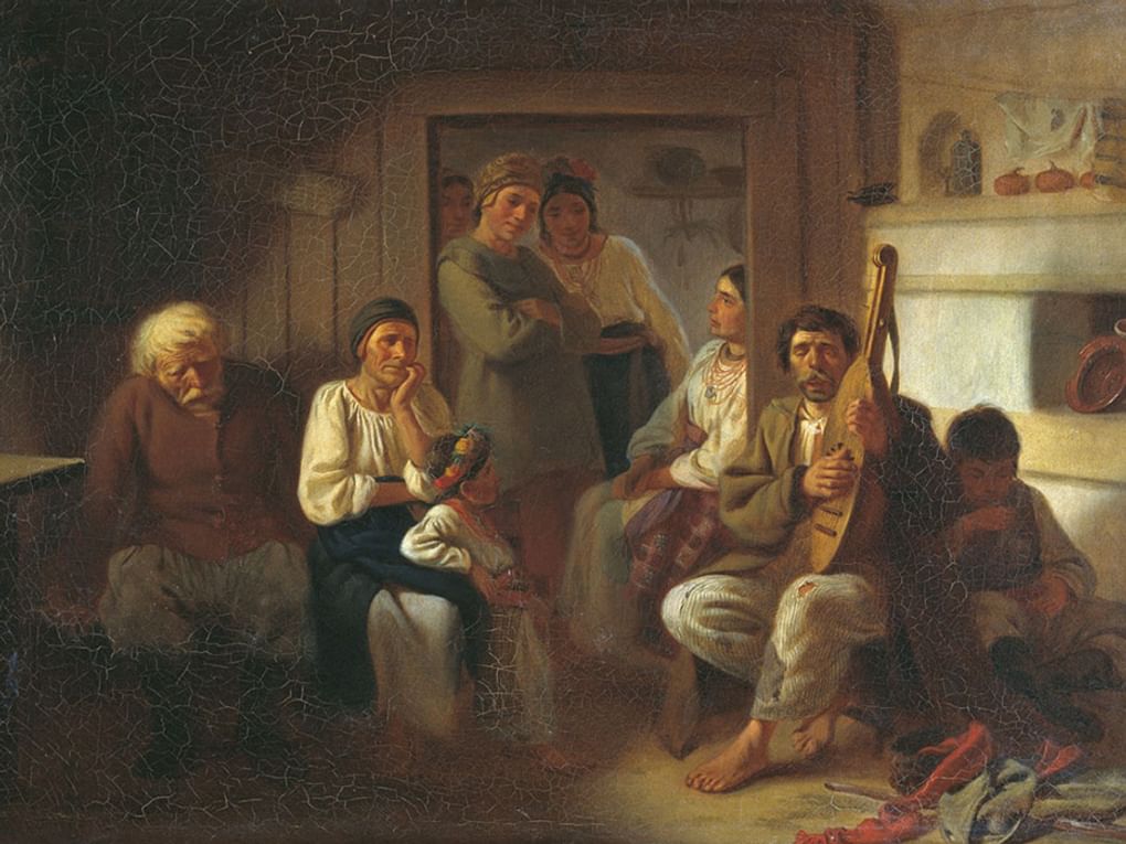 Константин Трутовский. Слепой бандурист (фрагмент). 1862. Государственный Русский музей, Санкт-Петербург